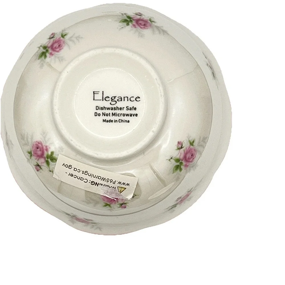 Elegance PetiteRose Pattern Luster Fine‎ Porcelain Fruit /Desert Bowl Small Size